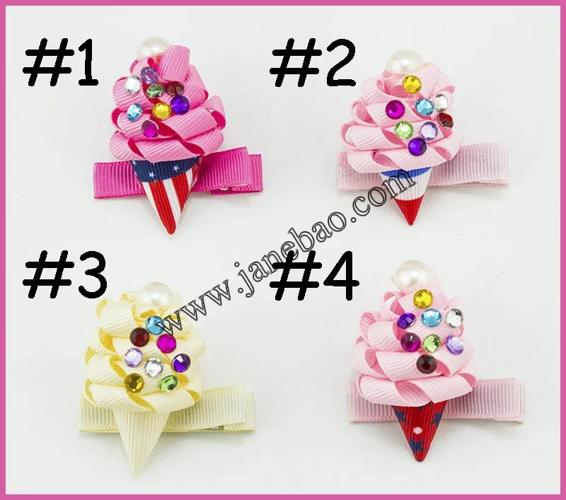 

free shipping 30pcs sculpture hair clippie fruit hair clips summer hair bows ice cream watermelon pineapple cherry strawberry h