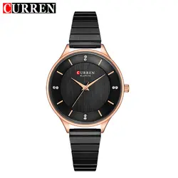CURREN для женщин сталь браслет часы Элитный бренд наручные часы для женщин кварцевые наручные часы Дамская мода часы Relogio Feminino