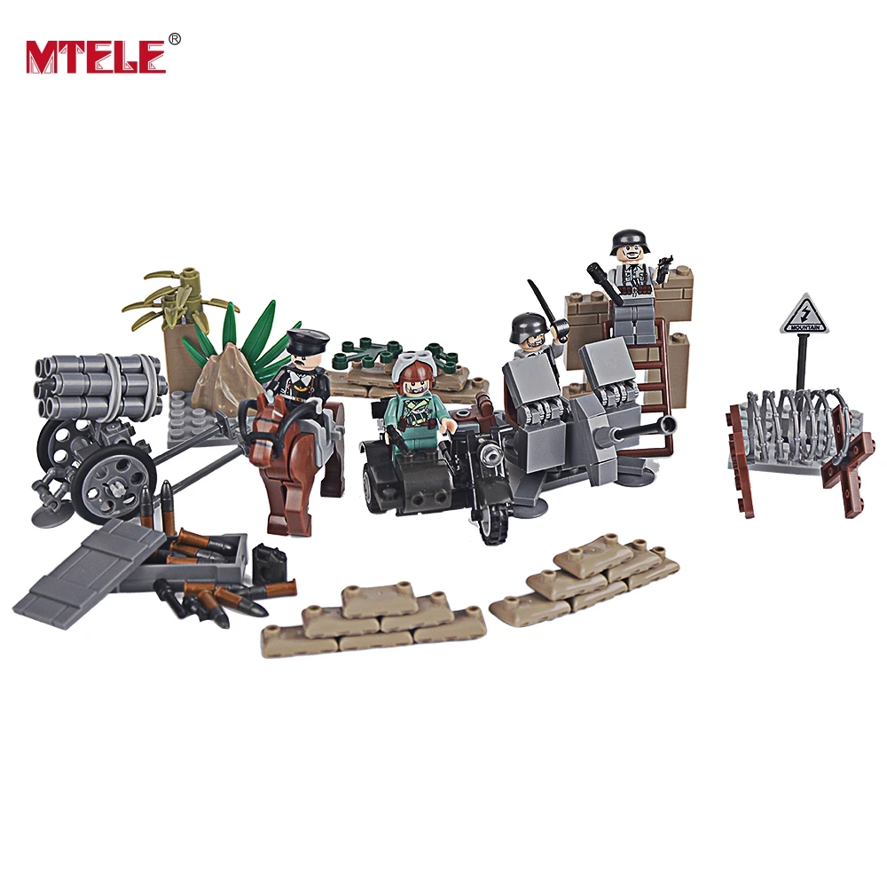 MTELE Brand Figures Military SWAT Soldier Building Blocks Compatible with Lego Toys for Children High Quality