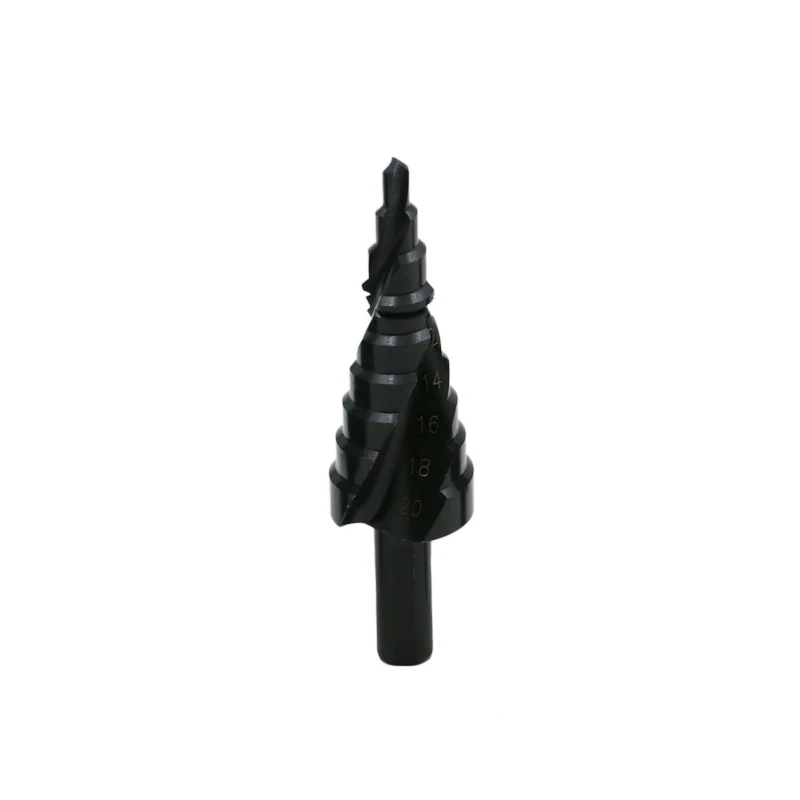 1 PC 4-12/20/32 HSS Step Drills Nitrogen High Speed Steel Spiral for Metal Cone Drill Bit Set Triangle Shank Hole Cutter