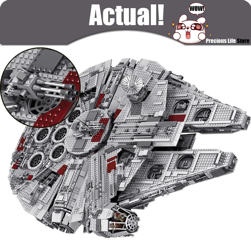 

LELE 5382pcs Star Ultimate Collector Millennium Falcon Wars Model Building Blocks Bricks Toys for children Compatible with 10179
