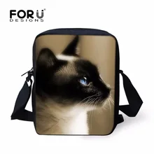 FORUDESIGNS Случайные Люди Сумки 3D Cat Глава Crossbody Сумки для Мальчиков Детей Высокого Качества Небольшая Сумка Дети Сумка