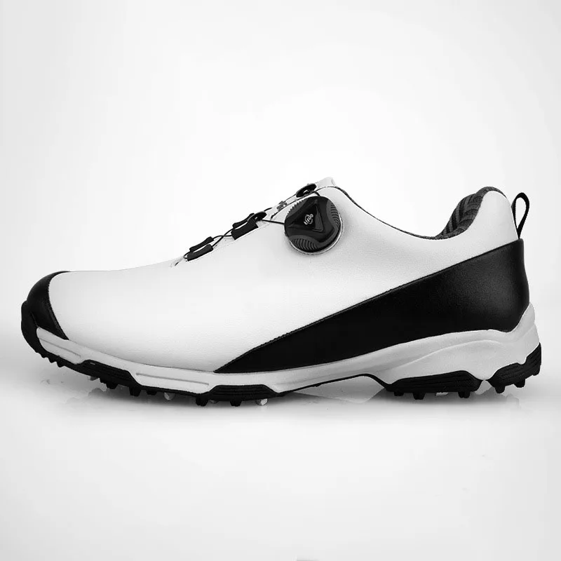 PGM профессиональная обувь для гольфа мужская водонепроницаемая Спортивная обувь с пряжками сетчатые дышащие противоскользящие кроссовки для мужчин - Цвет: Black