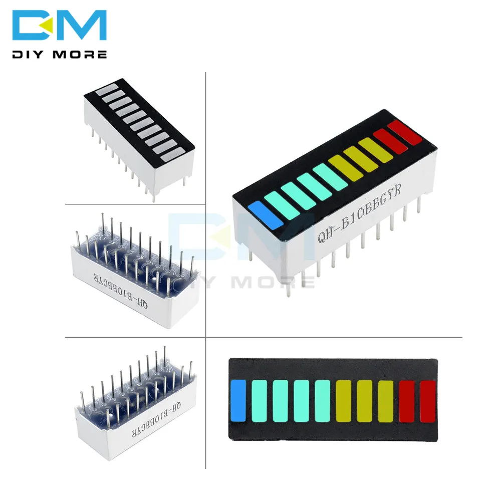 

5PCS 10 Segment Bargraph Light Display Module LED Display Module Bar Graph Ultra Bright Red Yellow Green Blue Color Multi-color