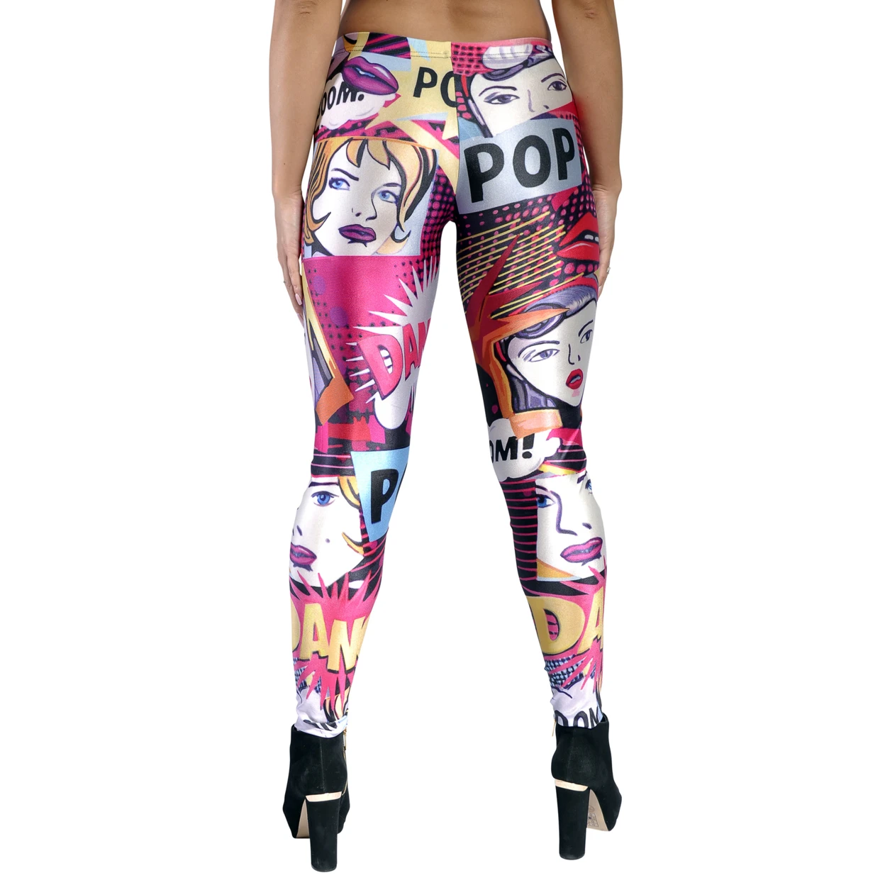 Women's Boom Pop Leggings Medium Red (3)