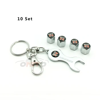 

10set car wheel valve stem cap auto key chain holder metal for GTR