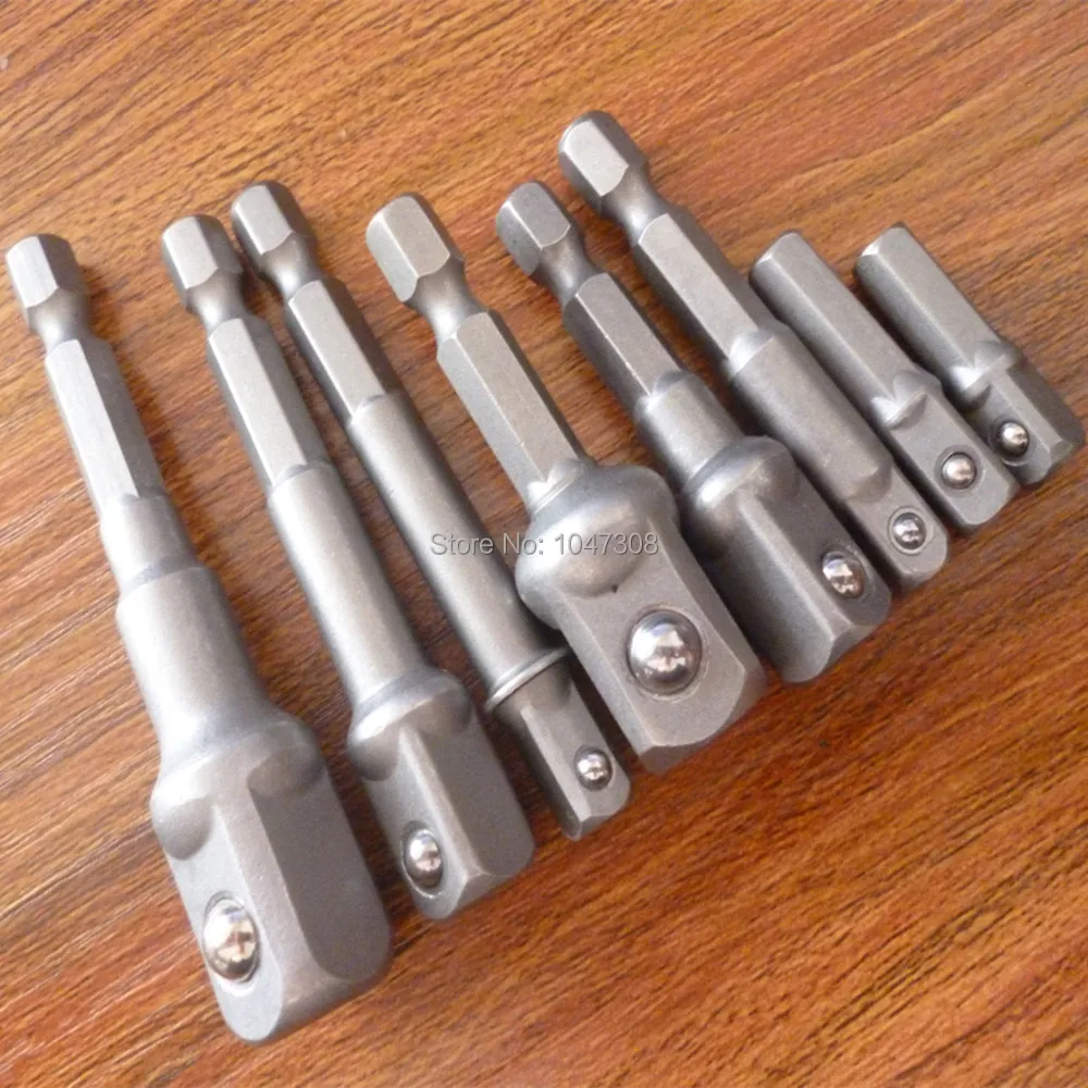 

8 Pack 1/4" 3/8" 1/2" Socket Bit Adapter Drill Power Extension Bar Screwdriver Handle Socket Adaptor Electric Screwdriver Tool