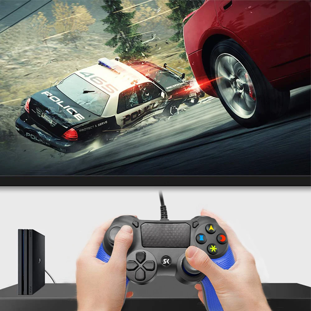 Проводной USB контроллер для PS4 геймпад с несколькими джойстиками и вибрирующей