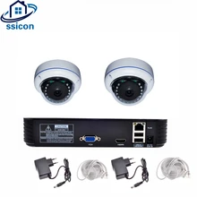 SSICON 2MP Fisheye дома безопасности IP Камера Системы 1,77 мм объектив 2 шт. обзора 180 градусов Металл АНТИВАНДАЛЬ 1080 P купол Камера NVR комплект