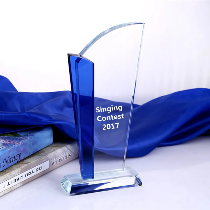

CTGF0010 Decorative Crystal Trophy Engraved Own Words Sports Games Champion Award Cup Grammy Award Company Activity Souvenir