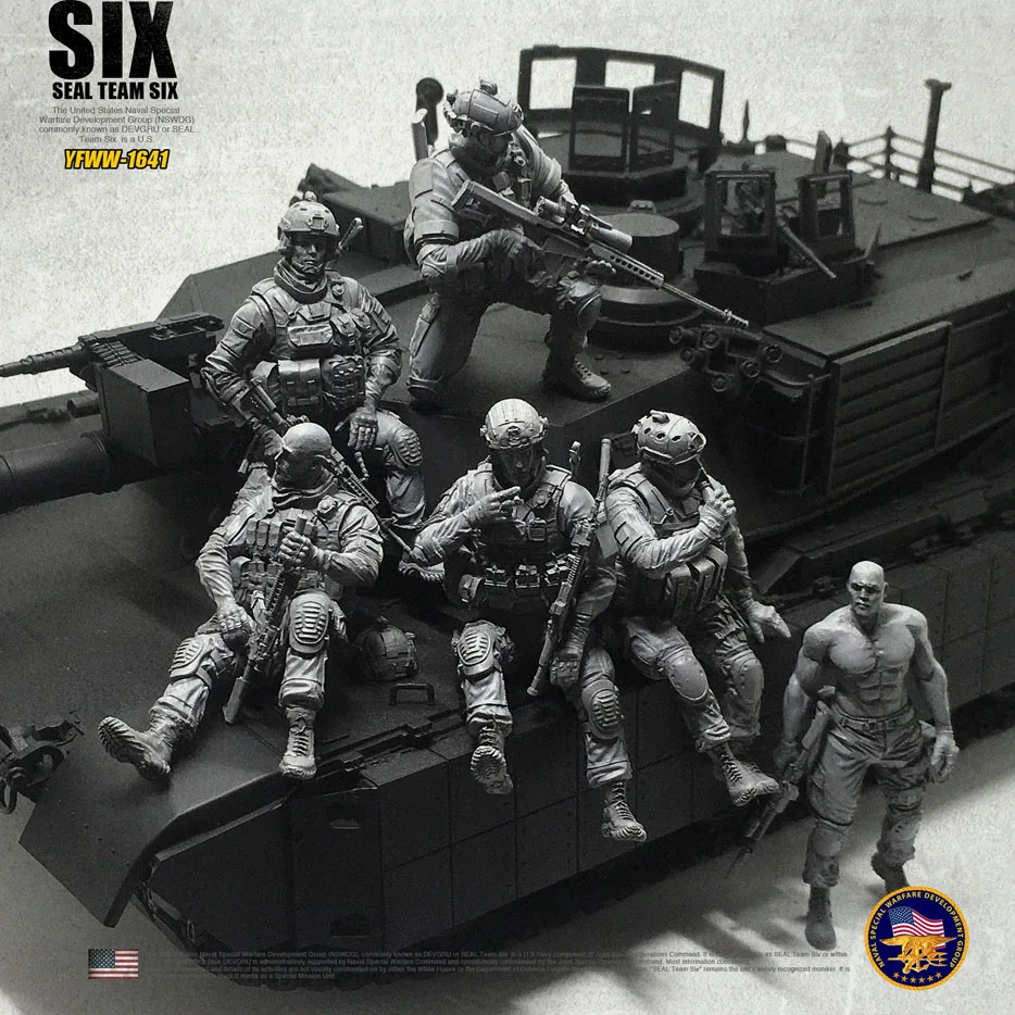 1/35 Scale Modern Soldier Figure Model 60MM Unpainted Navy Seals Garage Kit NEW 