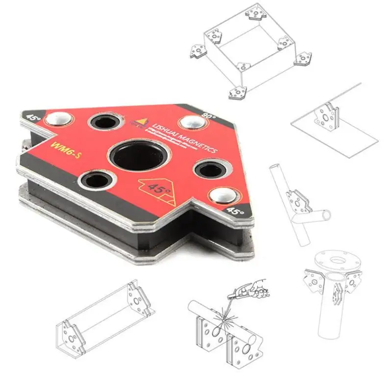 2 шт WM6-S стрела Магнитный сварочный держатель Неодимовый Nd-Fe-B Магнитная защелка для пайки сварочных труб Установка 45 90 135 Угол