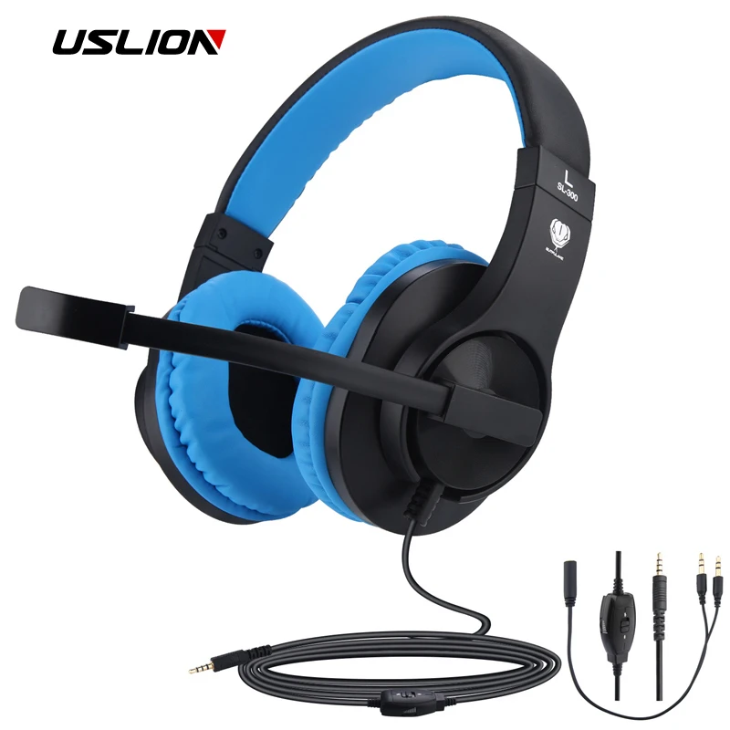 

Gaming Headset SL-300 With Mic For PS4 X-BOX PC Computer Noise Cancelling Over Ear Headphones Surround Sound Volume Control