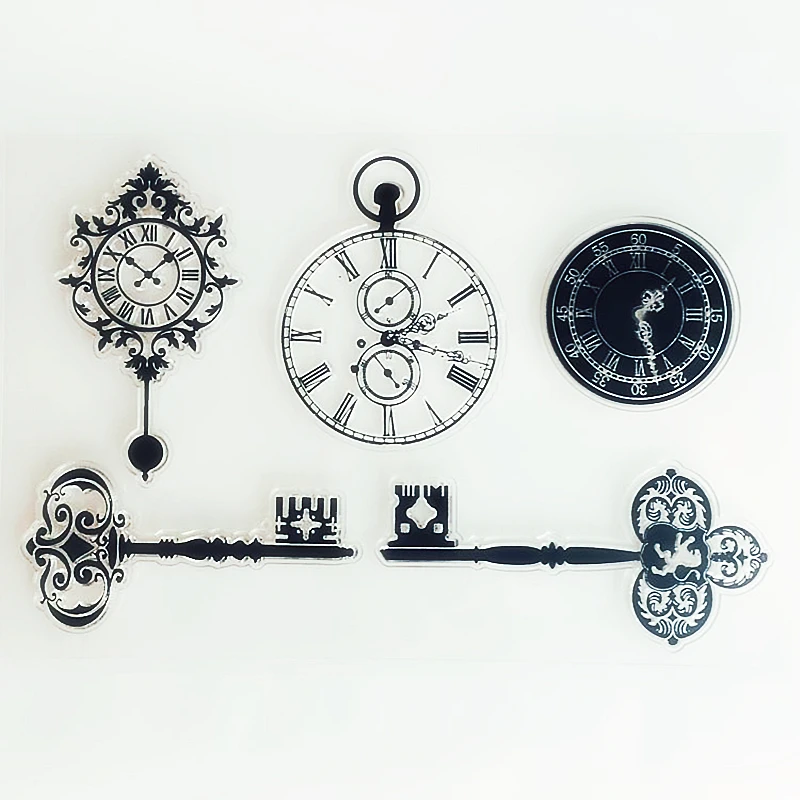 

YLCS449 Clock Silicone Clear Stamps For Scrapbooking DIY Photo Album Cards Decoration Craft Transparent Stamp Clear Stamp New