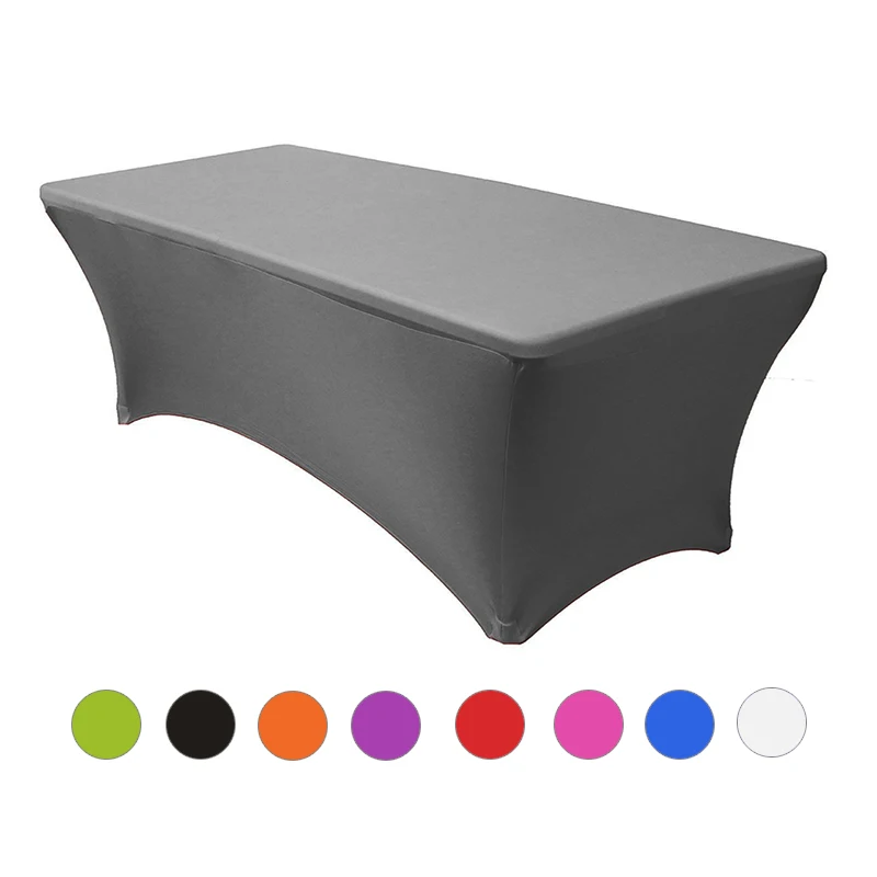 

5pcs/lot Rectangular Stretch Tablecloth-Spandex Bed covers Tight Table Cover Tradeshows Vendors table cloth for home weddings