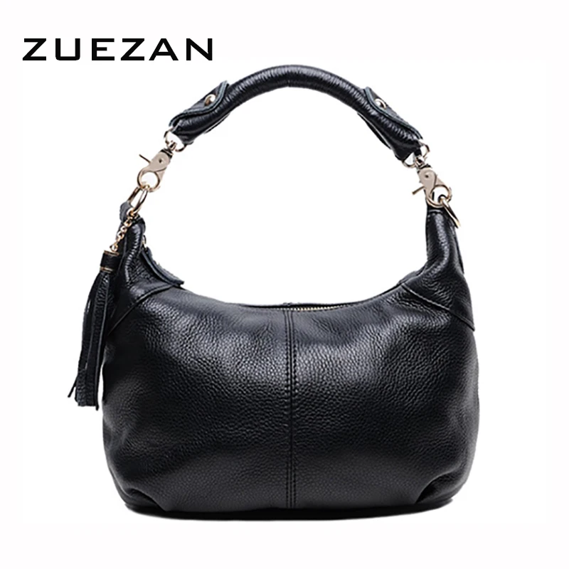 

100% Natural Cowhide Tassels HOBO, WOMEN GENUINE LEATHER HANDBAG, Female REAL cow's skin Shoulder Crossbody Bag B210