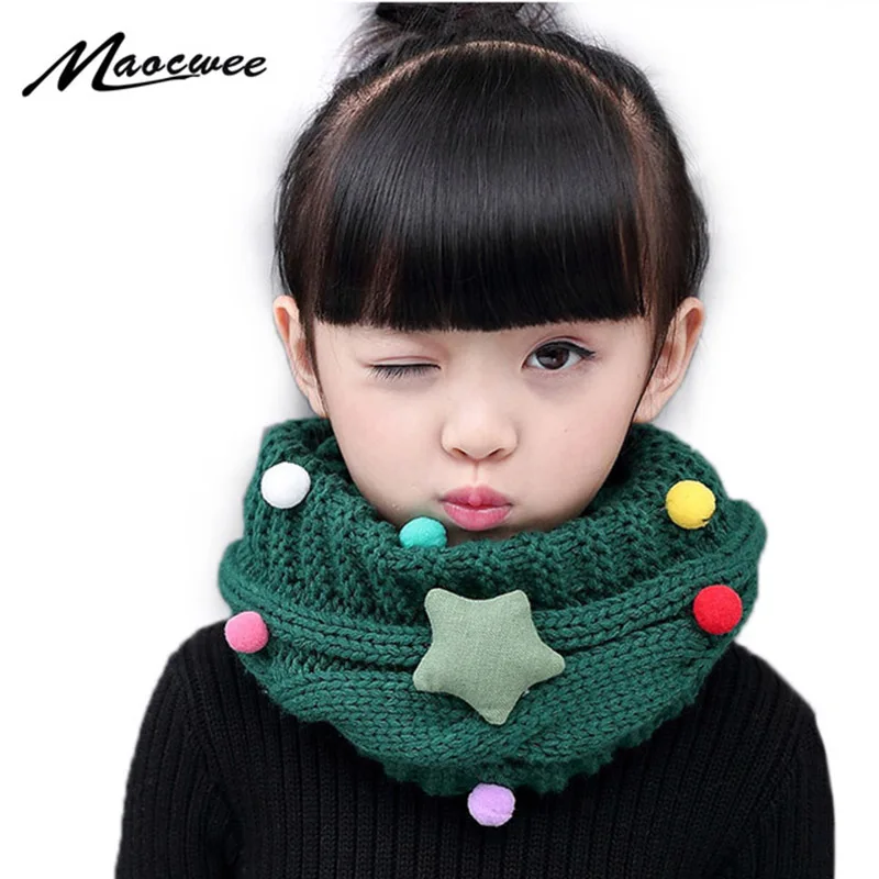 Buy High Quality Candy Warm Neck Bib Scarf Winter Warm Star Scarf Children Boy