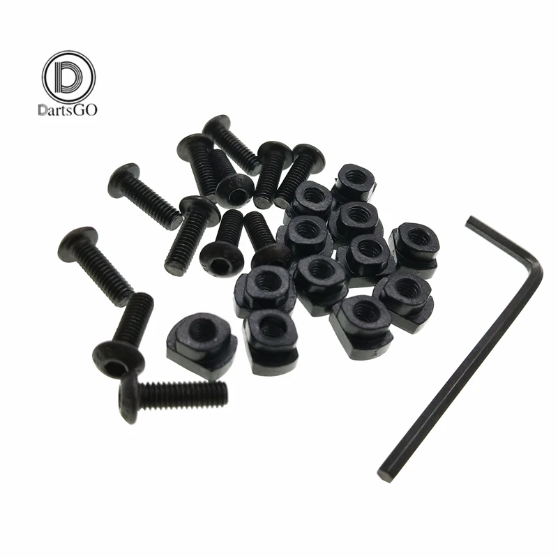 

DDartsGO 12 Pcs/Set metal screw and nut fit M-LOK rail sections Handguard Rail Sections Hunting