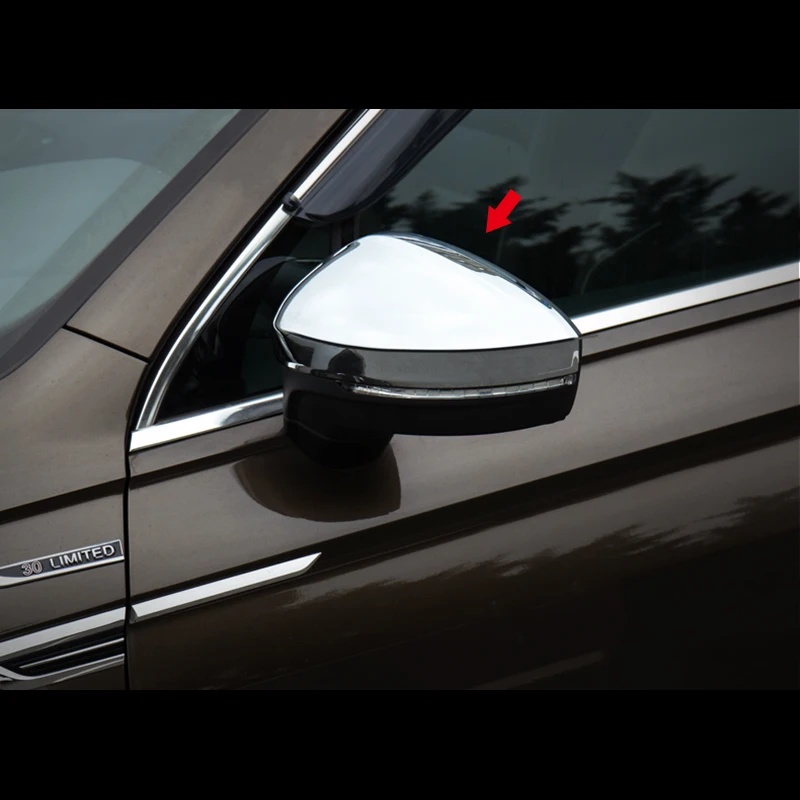 For-VW-Tiguan-mk2-2016-17-18-ABS-Plastic-Car-Accessories-Styling-Rearview-Mirror-Cover-Rear