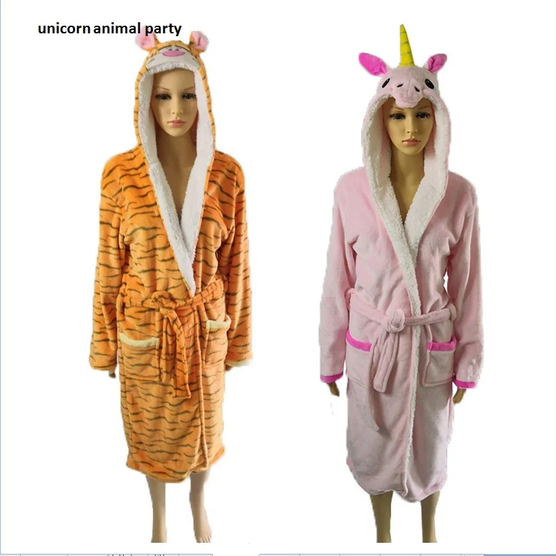 

Pink and blue Unicorn Kigurumi Onesies Cosplay Cartoon Robe Flannel Bathrobe Pajamas Home Furnishing Serve cosplay halloween