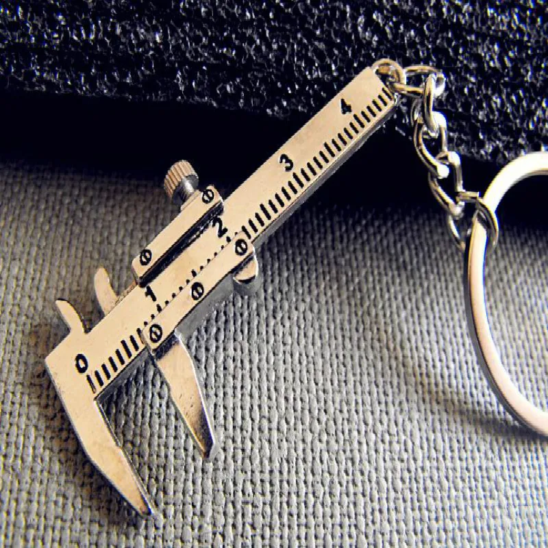 

New 2017 Hot Fashion Novelty Simulation Movable Vernier Caliper Model Key Chain Keyring