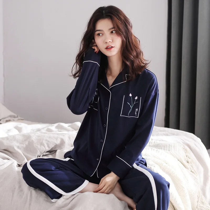 

DANNSKARL New Cotton Pyjamas Women Pajamas Sets Autumn Long Sleeve Cute Sleepwear Girl Pijamas Mujer Leisure Nightgown Woman