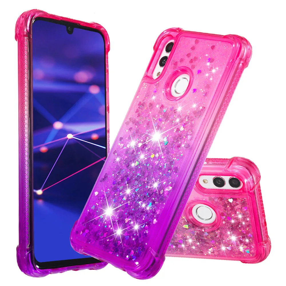 Для Huawei P Smart 2019/Honor 10 Lite ТПУ силиконовый Блестящий Жидкий чехол для телефона