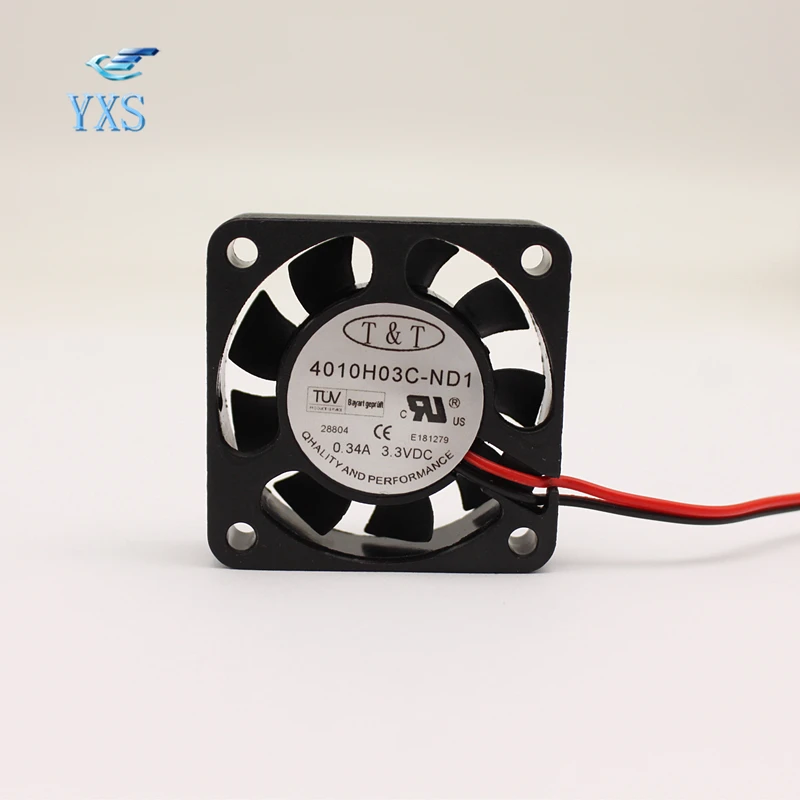 

4010H03C ND1 Laptop Fan 4010 40*40*10mm DC 3.3V 0.34A 2 Wires Cooling Blower Fan