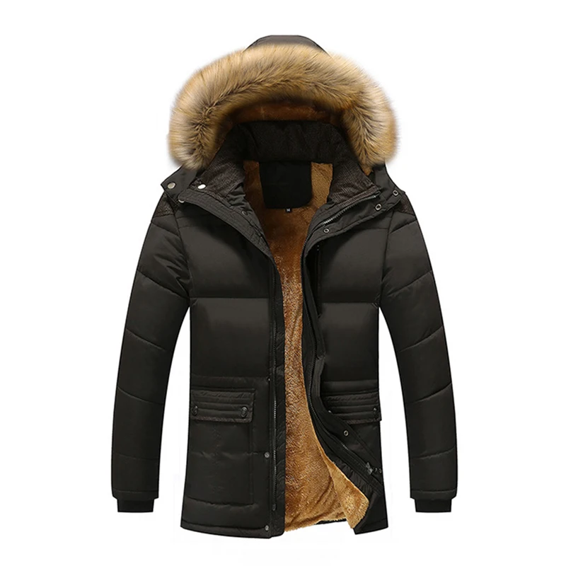 Goede Mannen Dikke Warme Jas Parka Mannelijke Muti Kleur Patchwork Hooded Stand Kraag Jassen Zakken Casual Jas Mannen Uitloper Plus Size 5xl