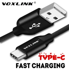 VOXLINK 2.4A usb type C кабель для xiaomi redmi note 7 Мобильный телефон Быстрая зарядка кабель для samsung Galaxy S9 S8 Plus USB шнур