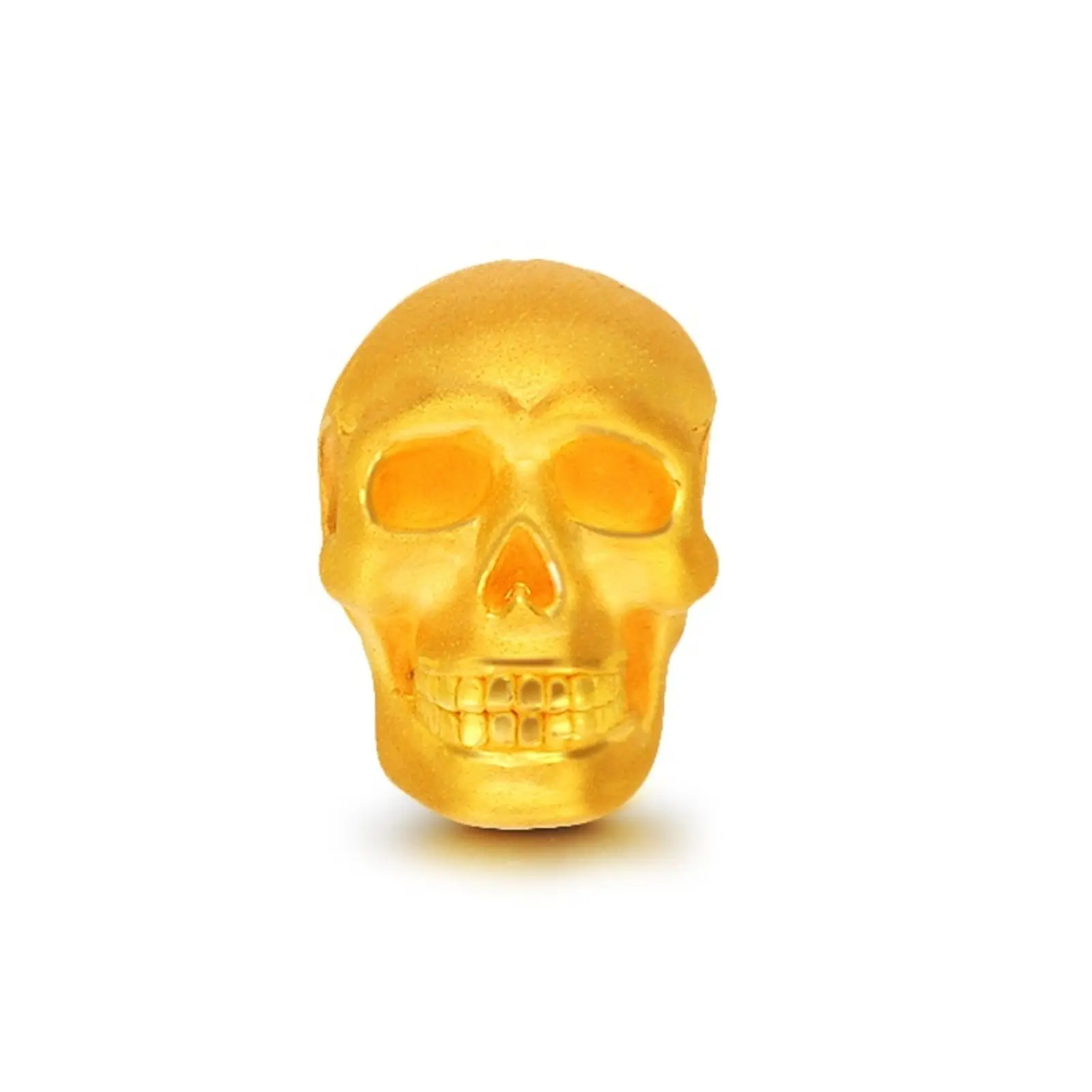 

New Pure 999 24K Yellow Gold 3D Unique Skull Head Style Pendant 1.8g J.Lee