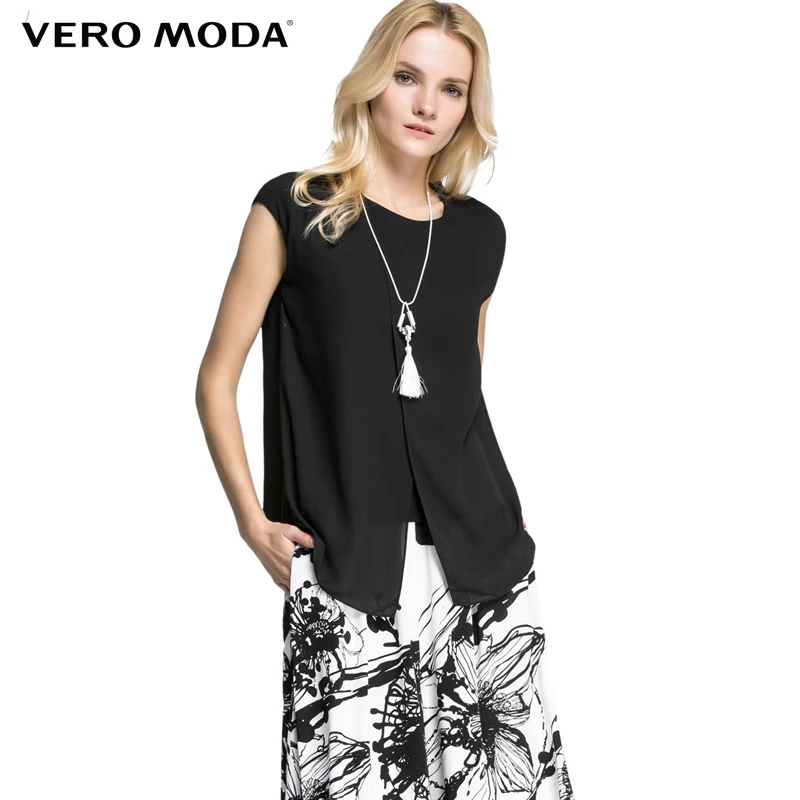 Vero Moda Бренд 2018 Новинка Женский Пуловер Эластичная Футболка Женская без Рукавах