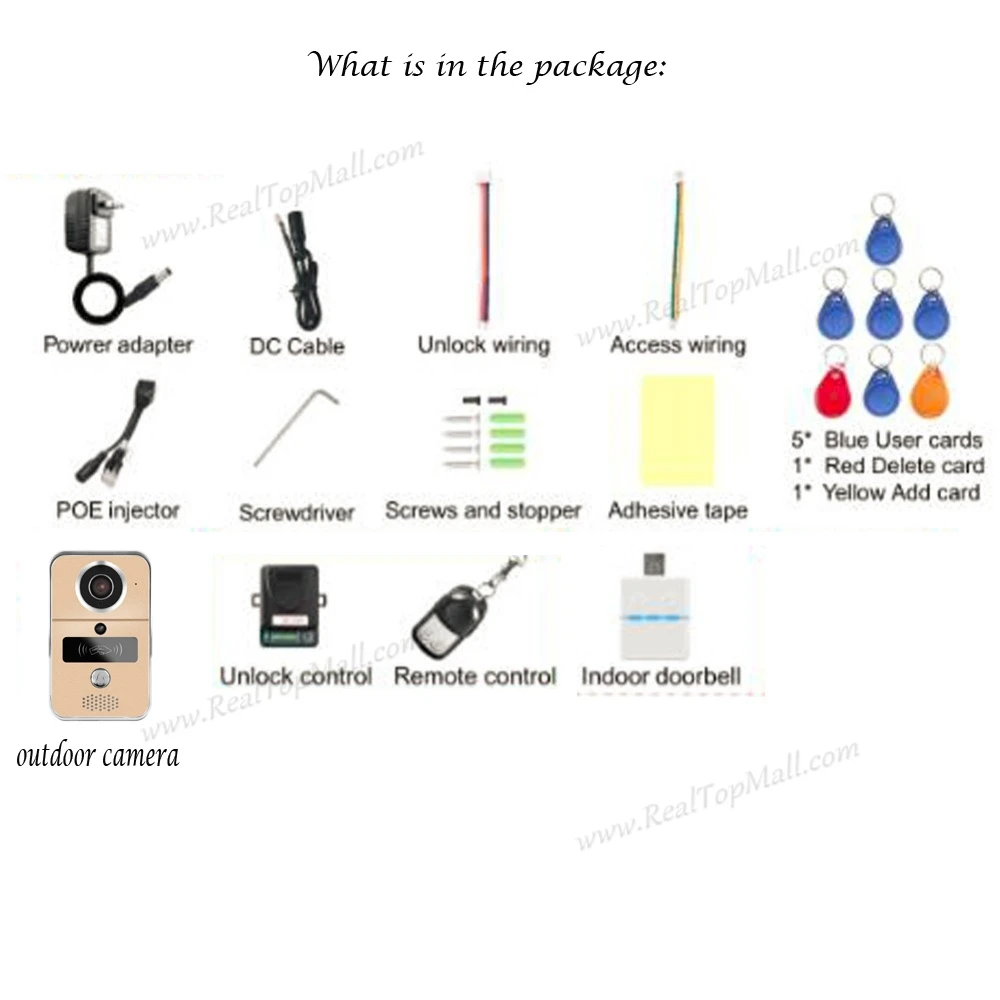Wifi video door phone doorbell Wireless Intercom Support IOS Android RFID Keyfob Access Video Door Phone Intercom+Bell