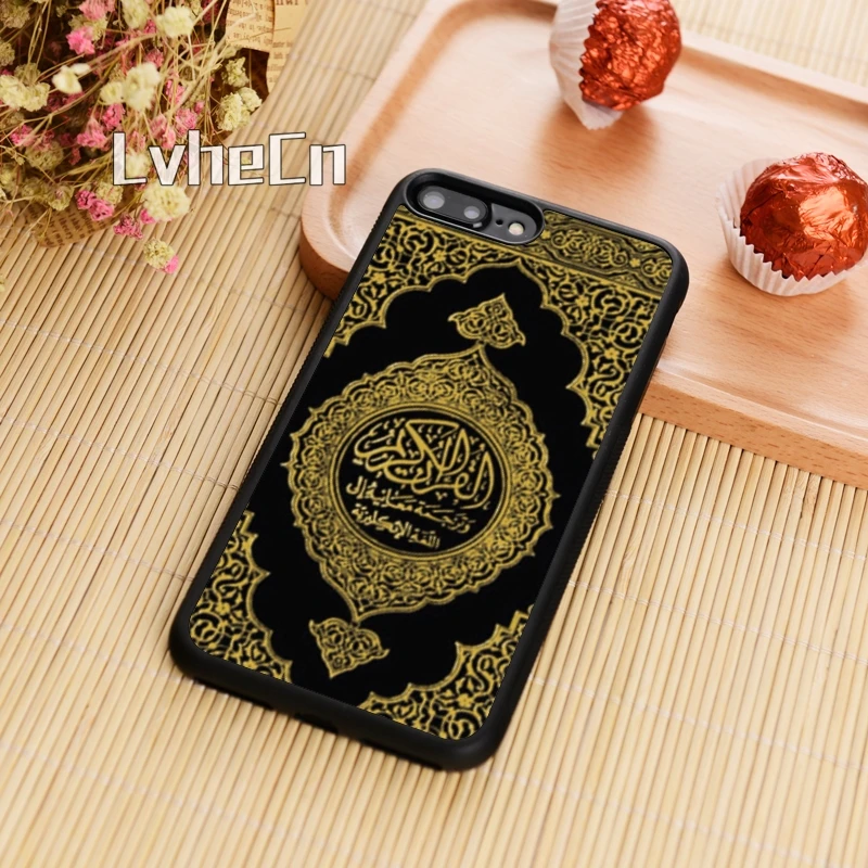 LvheCn настоящий Коран кожаный рельефный чехол для телефона iPhone 11 12 Pro X XR XS MAX 5 6 S 7 8 Plus