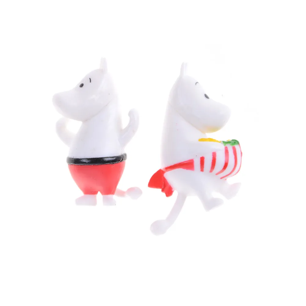 12 шт. миниатюрные фигурки Moomintroll Hippo Family Snork maidenпвх Мультяшные куколки статуэтки