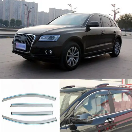 Jinke 4pcs New Smoked Clear Window Vent Shade Visor Wind Deflectors For