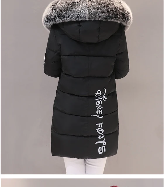 Parka Women Winter Coats Long Cotton Casual Fur Hooded Jackets Ladies Warm Winter Parkas Female Overcoat Women Coat MLD1268 -