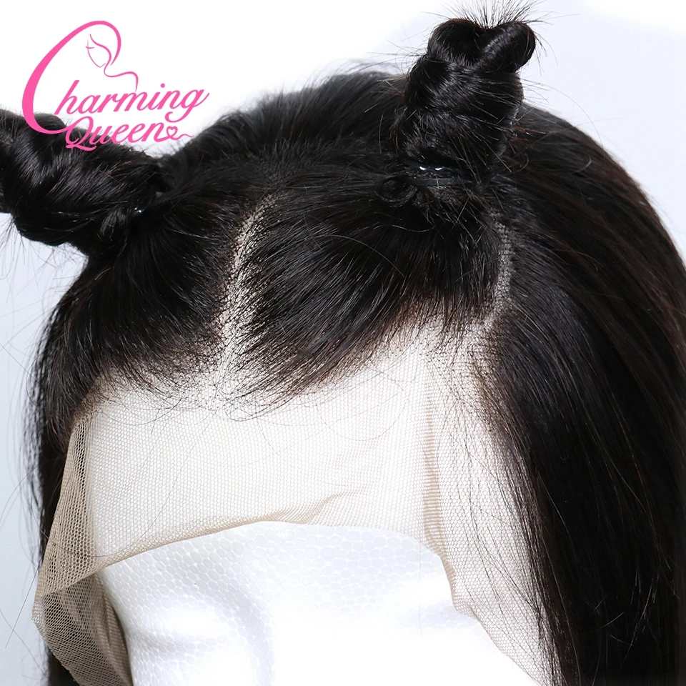 Короткий Боб 360 фронтальный парик для черных женщин 150% Плотность предварительно сорванные Человеческие волосы remy 360 парики с детскими волосами Очаровательная королева