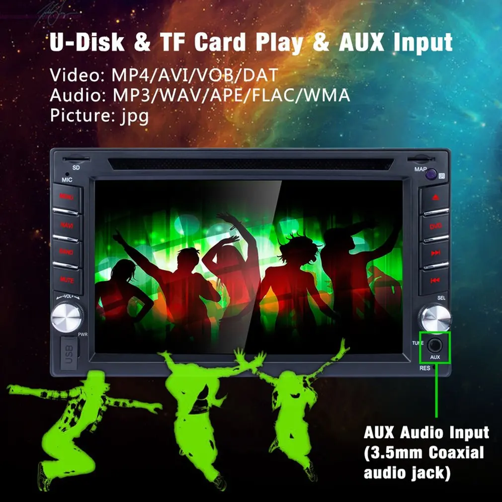 

2 Din Universal Car DVD Player Autoradio Bluetooth Car Stereo Stereo Radio Bluetooth USB/SD for Universal Cars