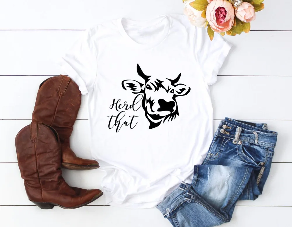 Herd that Cow Shirts for Women angry 