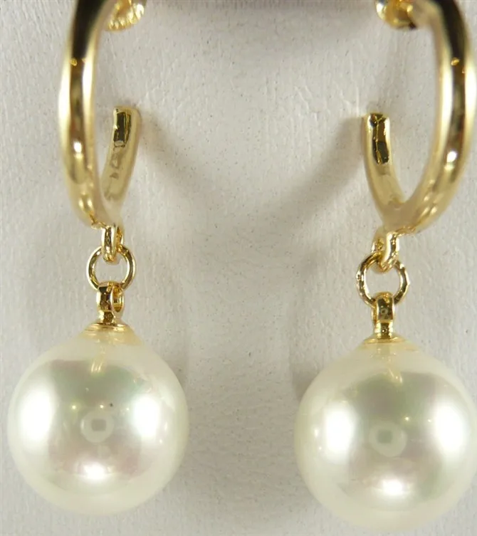 

6 choix gros charme 12 mm orange / vert / argent / brown / jaune / blanc shell perle 18kgp boucles d'oreilles # 002