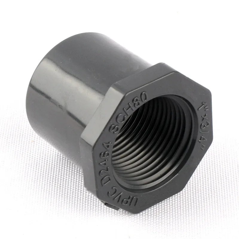 

PVC ANSI 1" To 3/4" Female Thread Bushing Pipe Straight Connector NuoNuoWell Greenhouse Irrigation Water Thread Tube Accessories