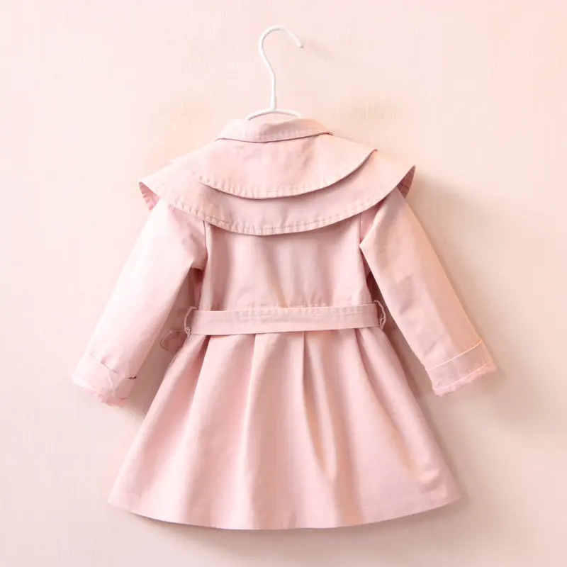 Весенне-осенний Детский кардиган для маленьких девочек; двубортная верхняя одежда; Трендовое стильное пальто принцессы для девочек; ветровка; T06