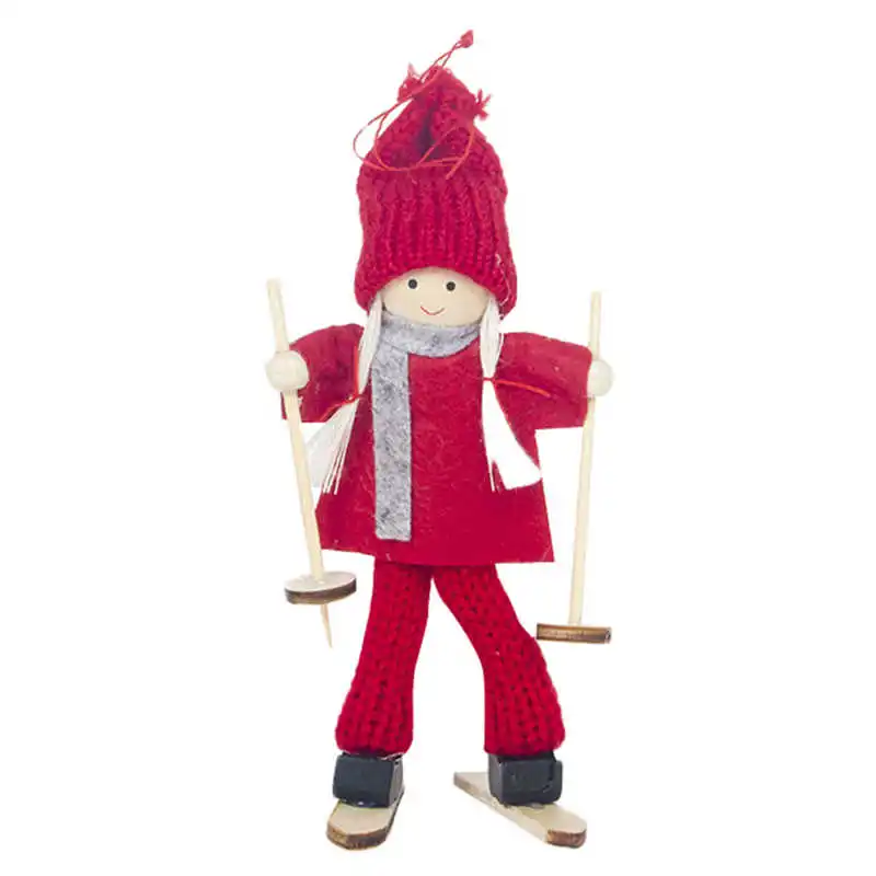 Kawaii Christmas Angel Girl Ski Pendant Christmas Tree Decoration For Home Xmas Cute Doll Party Decoration Kids Gift #2o24 (1)