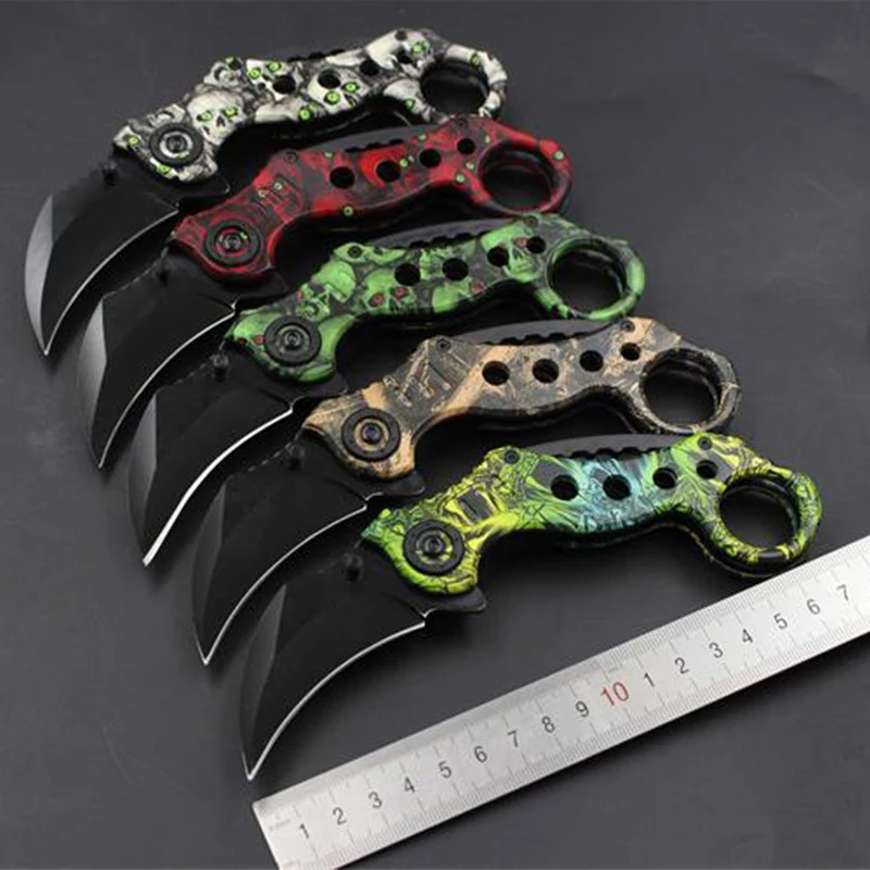 Новый 5 видов цветов складной нож karambit с фиксированным лезвием походные ножи для