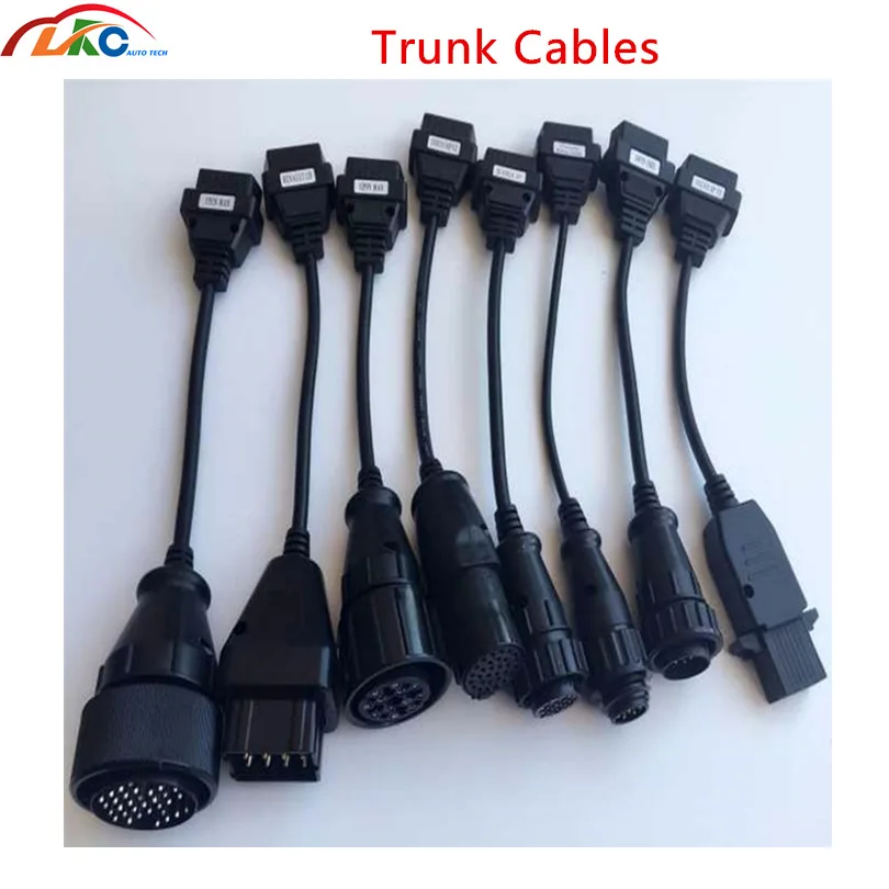 #*Cheap 1 2 3sets free shipping for Full set 8 truck cables for vd tcs pro plus diagnostic tool OBD scanner truck leads cables