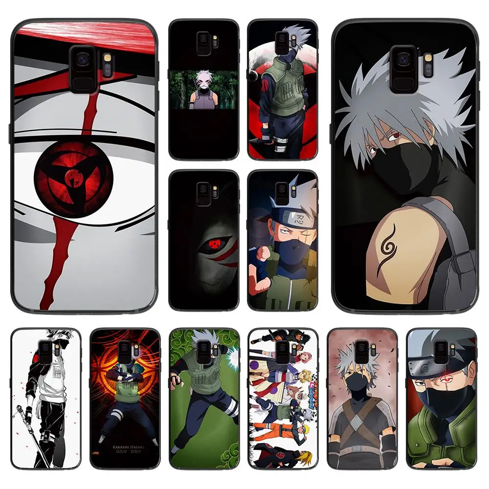 Hokage Naruto Kakashi japanese anime for Samsung Galaxy A5 A6 A7 A8 A9 2017 2019 Plus 2018 M10 M20 M30 Soft black phone case | Мобильные
