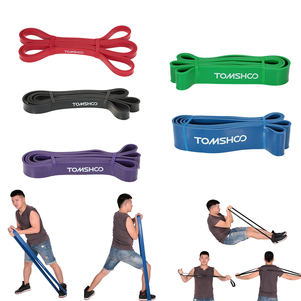 

TOMSHOO 208cm Workout Loop Band Pull Up Assist Band Stretch Resistance Band Powerlifting Bodybulding Yoga Exercise Fitness