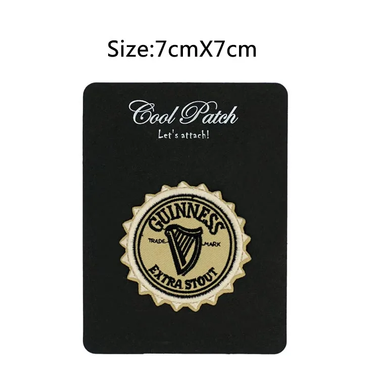 

Guinness Beer Bottle Cap Extra Stout MC Embroidered Motorcycle Biker Vest Patch SEW ON IRON ON Badge