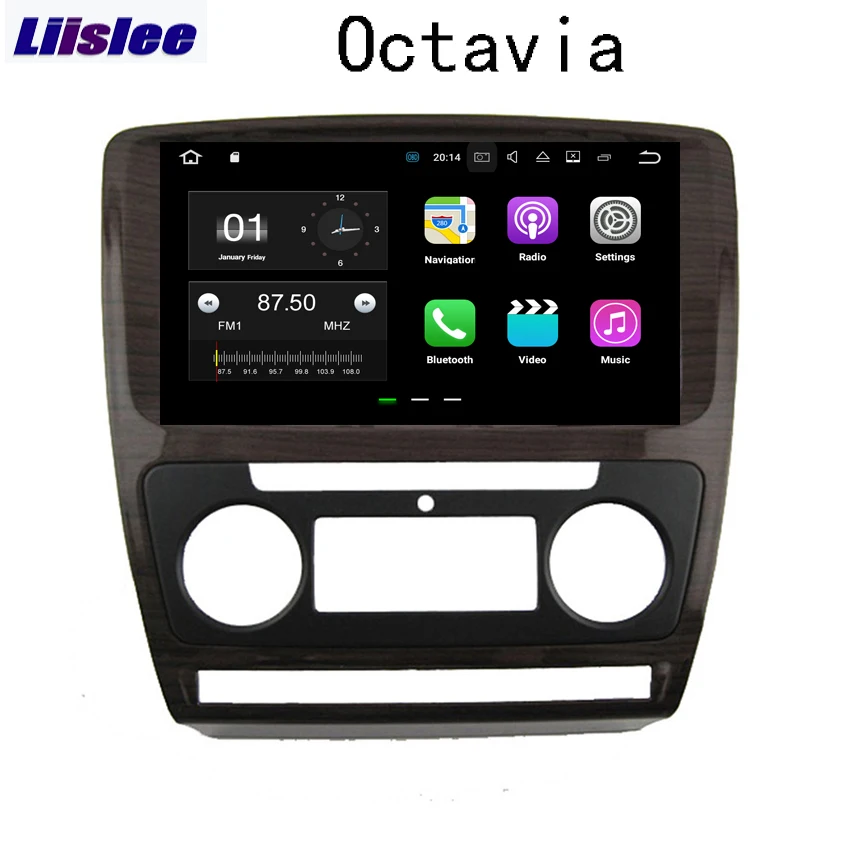 Cheap Liislee Android For VW For Skoda Octavia 2010~2014 Car Navigation GPS Audio Video HD Touch Screen Multimedia Player No CD DVD. 0
